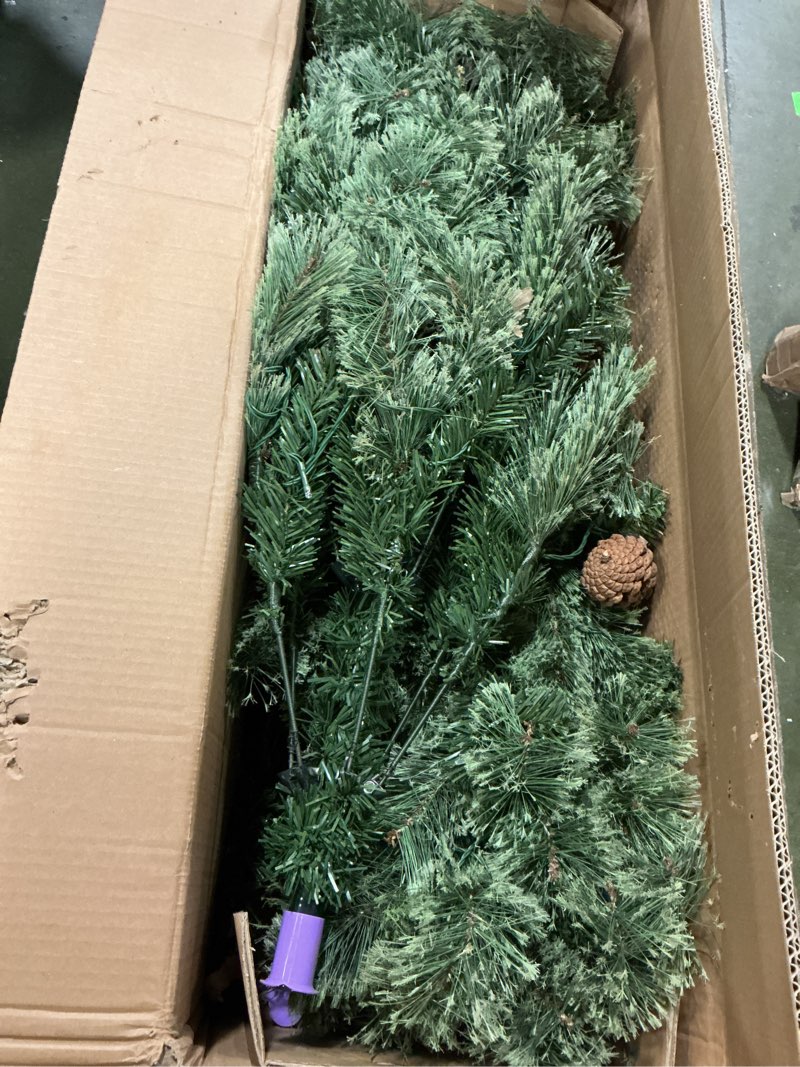 Condition photo showing Good Condition for Prelit & Frosted- 6 Ft by 40" Artificial Christmas Tree with Lights 200 LED Warm White & Color 8 Mod