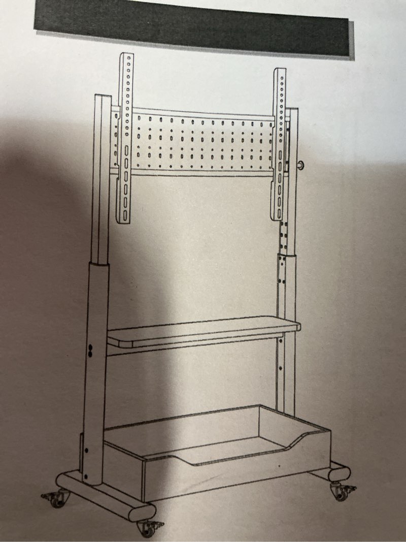 mobile tv cart ...to 220 ibs (black) ystc-mk08b-1