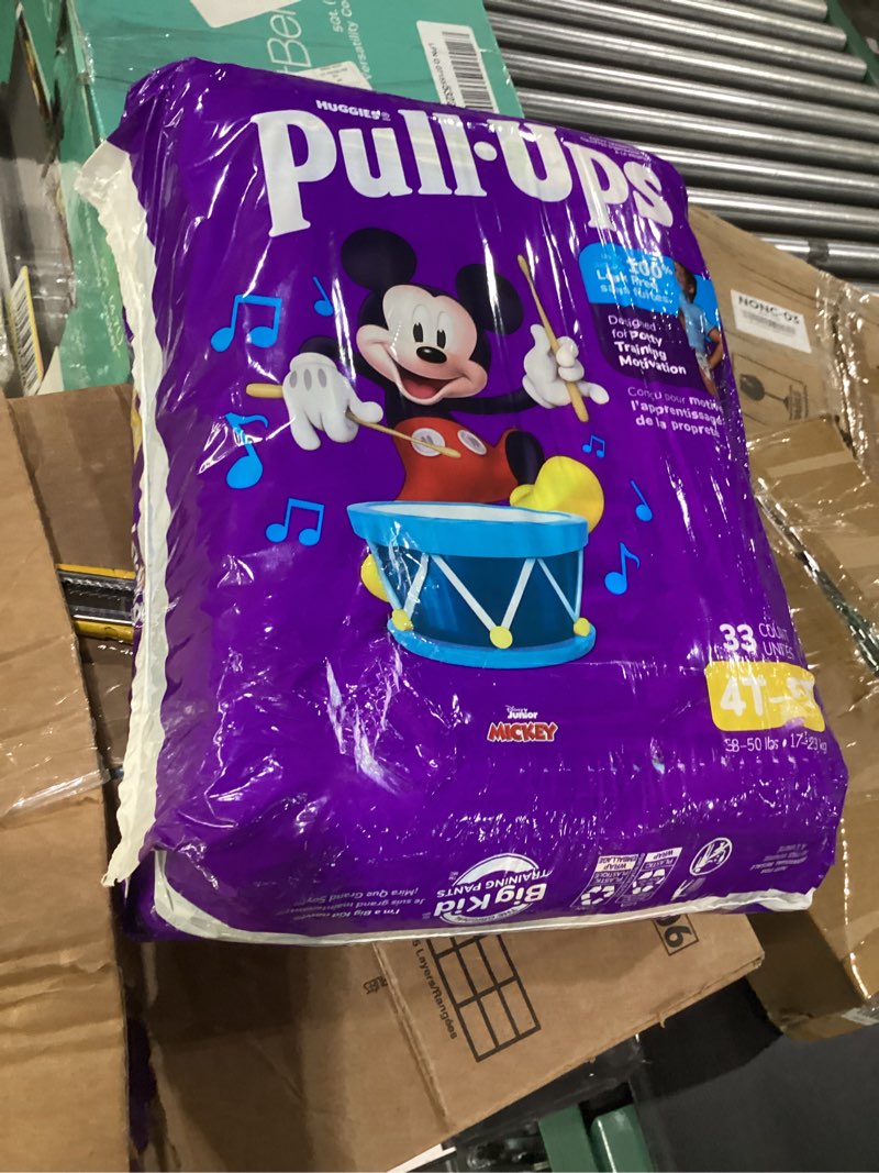 Condition photo showing New/Like New for pull-ups boys' potty training pants, size 4t-5t training underwear (38-50 lbs), 99 count 4t-5t 99