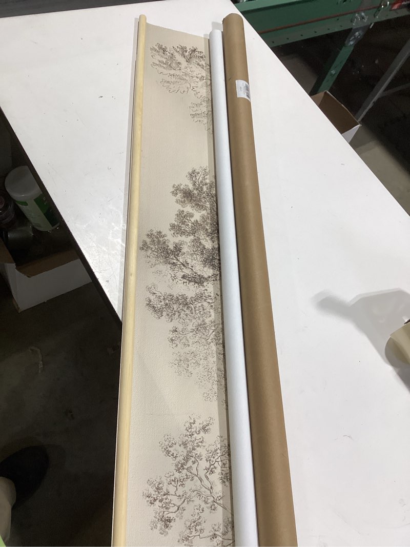 Condition photo showing Good Condition for VIYYIEA Extra Large Canvas Wall Art, 36x54 Inch Vintage Landscape Sketch, Neutral Antique Nature Wall Decor for Living Room or Bedroom, Above Sofa Dancing Tree Shadows 54"L x 36"W