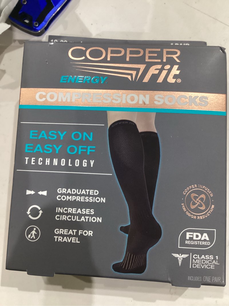 Condition photo showing Good Condition for copper fit energy unisex sock compression hosiery - large/extra large