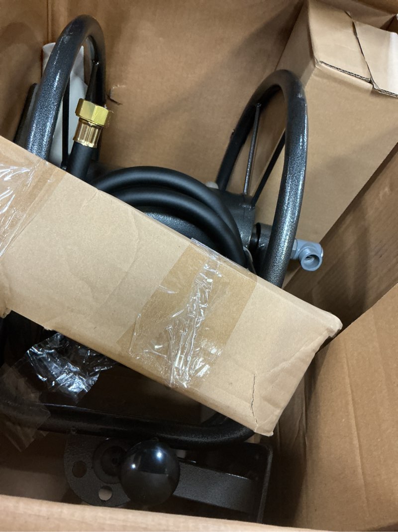 Condition photo showing As Is for project source steel 200-ft cart hose reel