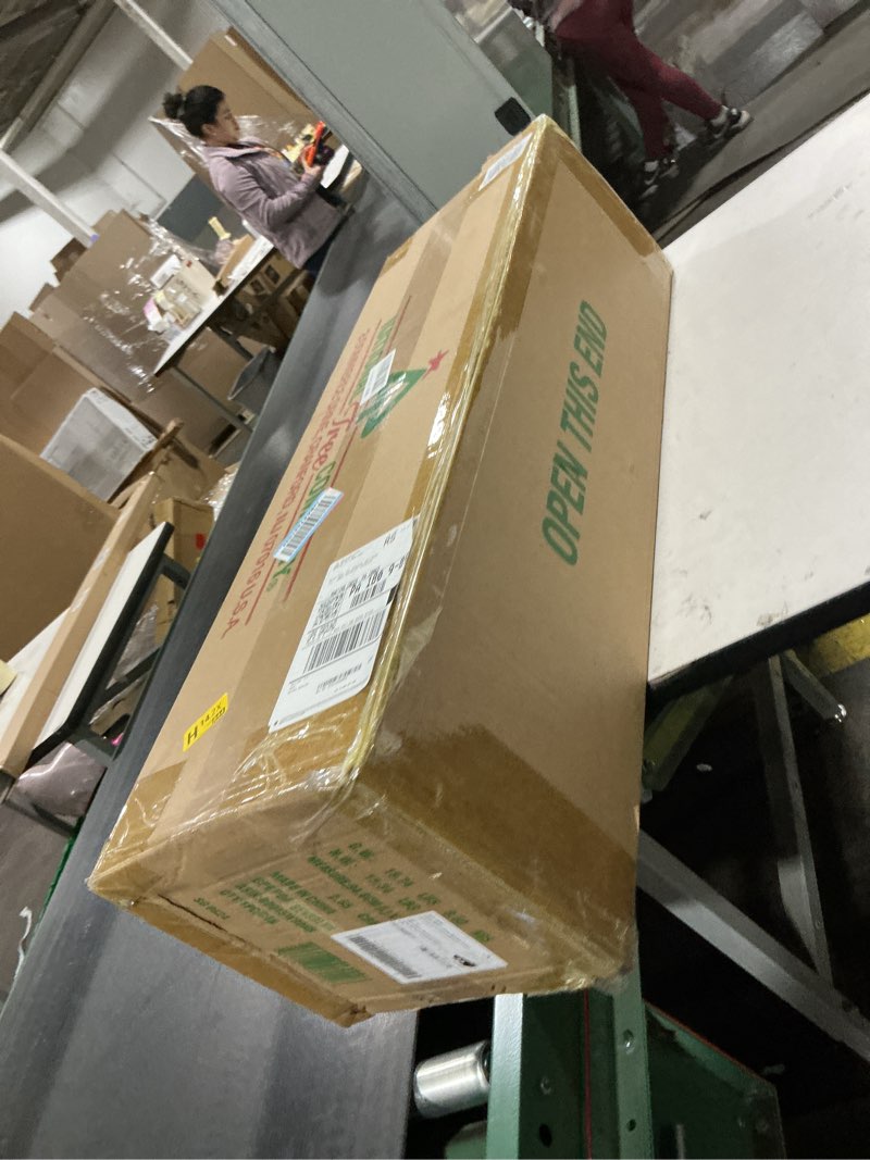 Condition photo showing As Is for National Tree Company Pre-Lit Artificial Mini Christmas Tree, Green, Dunhill Fir, White Lights, Includes Stand, 4.5 Feet