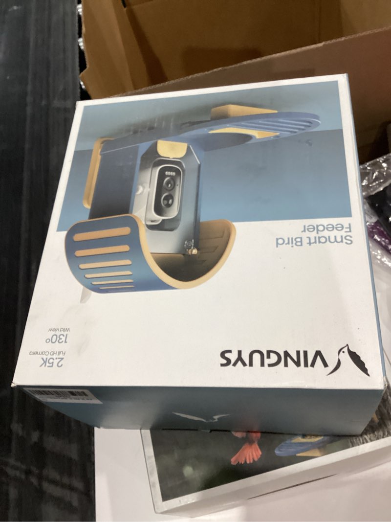 Condition photo showing New/Like New for VINGUYS® Bird Feeder with Camera, Smart Bird Feeder AI Identifies 11,000+ Bird's Species, Auto-Capture 2.5K UHD Bird's Video, IP66 Waterproof Outdoor Solar Powered, Ideal Gift, Blue