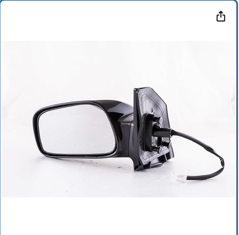 dependable direct left driver side painted black non-heated non-folding door mirror for