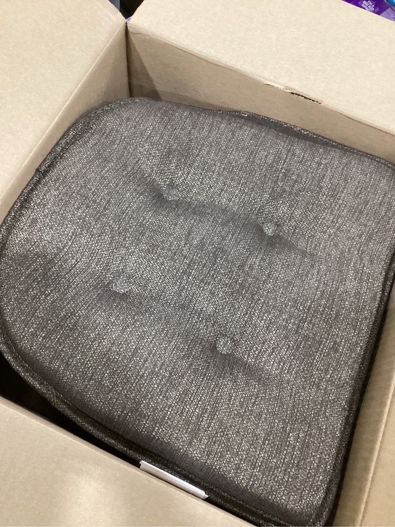 Condition photo showing Good Condition for Klear Vu Omega The Gripper Non-Slip Dining Cushion, Furniture-Safe Tufted Kitchen Chair, 15”x16” Seat Pad, 4 Count (Pack of 1), Chestnut