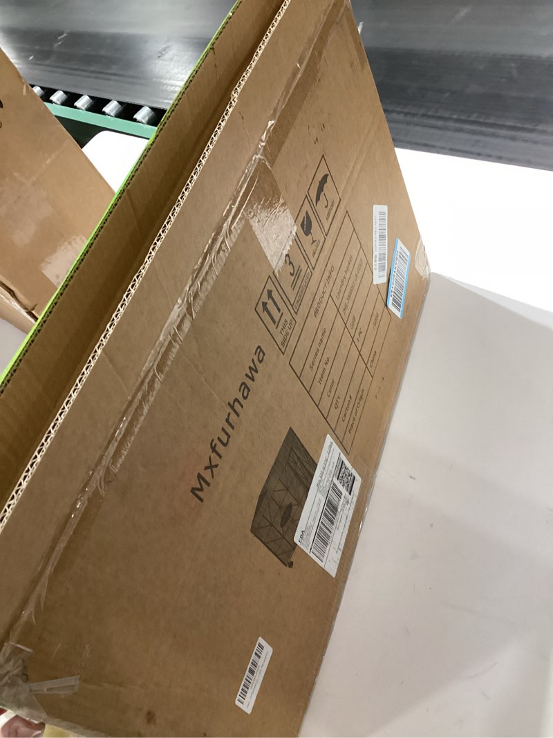 Condition photo showing New/Like New for Mxfurhawa Laundry Hamper, 65L Collapsible Laundry Basket Large Capacity Metal Laundry Hamper with Removable Liner, Rolling Wheels and Collapsible Design for Storage and Organization (65L Rectangular) 65L-LB-Gold