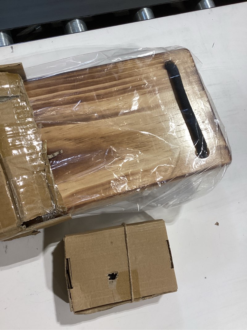 Condition photo showing Good Condition for carbonized wooden swing,aspelve 24"x 8" hanging tree swing with heavy duty 500 lbs load,wooden swing seat with adjustable climbing rope & tree straps for outdoor and indoor use(24"x 8")