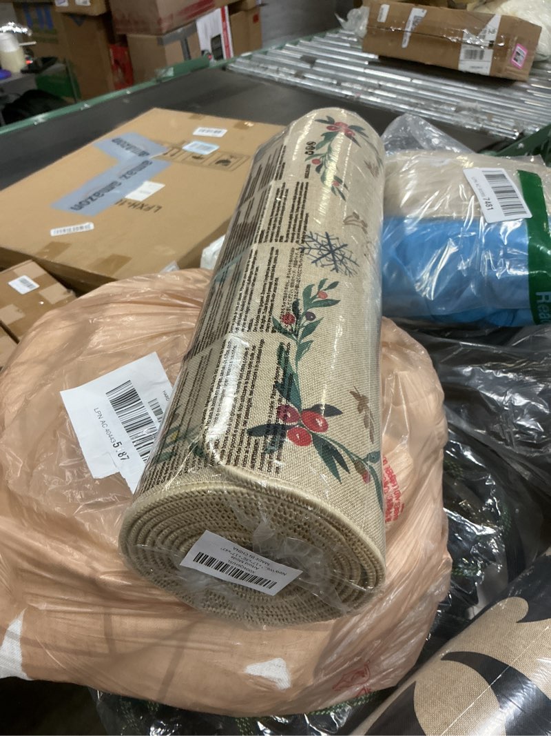 Condition photo showing New/Like New for Artoid Mode Watercolor Nutcrackers Merry Christmas Decorative Kitchen Mats Set of 3, Home Party Low-Profile Kitchen Rugs - 17"x29"+17"x36"+17"x47" 17" x 29" / 17" x 36" / 17" x 47" Beige