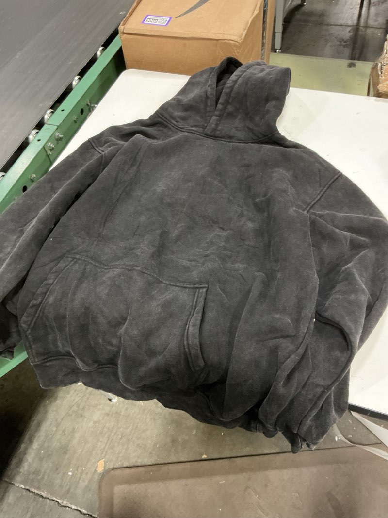 Condition photo showing Good Condition for faiable womens oversized acid wash hoodie unisex heavyweight cotton hoodies fleece vintage washed sweatshirt women men xx-large black