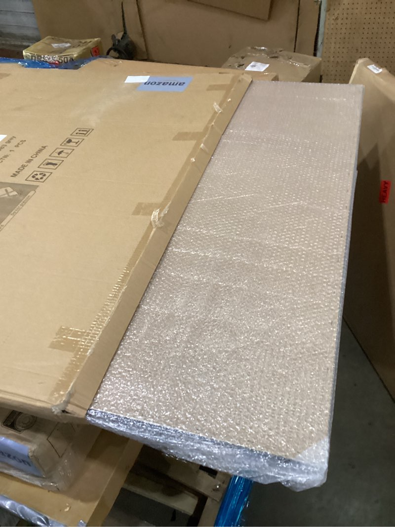 Condition photo showing New/Like New for Bulletin Board 36 x 24 Inch, Cork Board for Walls, Wood Framed Bulletin Boards with Grey Canvas, Wall Mounted Corkboard for Office School Home Decorative Black Frame With Gray Fabric 36" x 24"