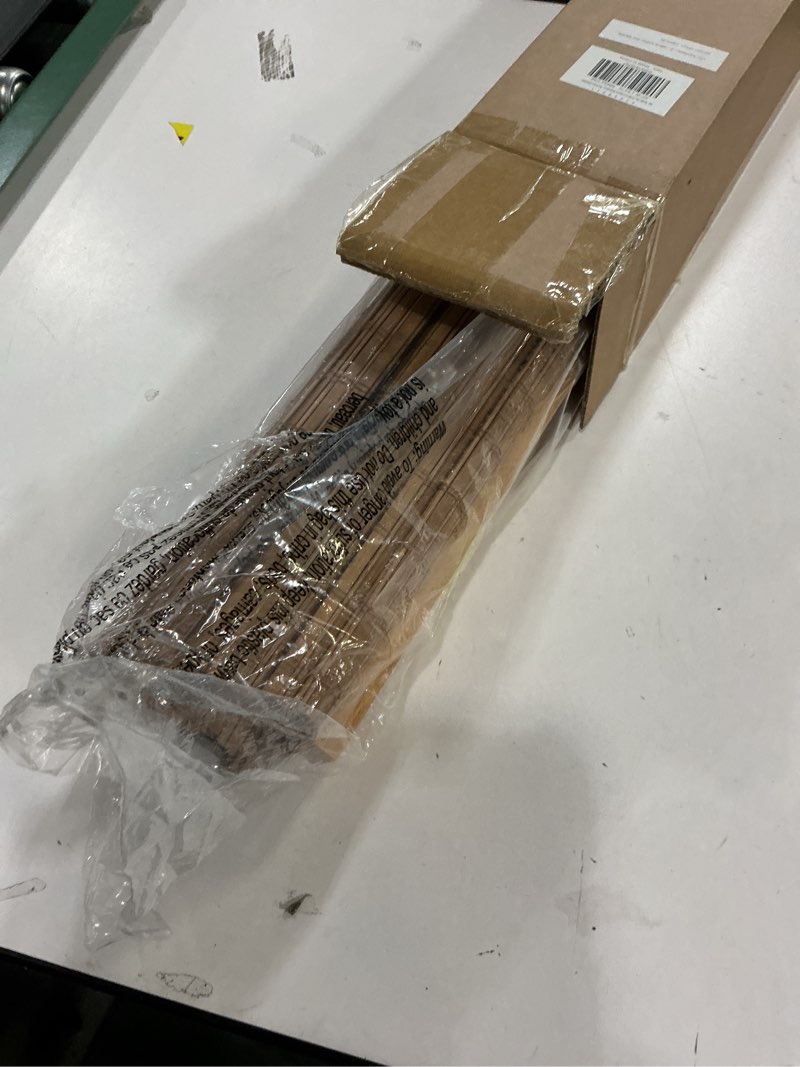 Condition photo showing Good Condition for LazBlinds No-Drill Cordless Roman Shade - Light Filtering Natural Wood, Easy Install Bamboo Blind for Windows 30" W x 64" H, Malay Oak Malay Oak 30"W x 64"H