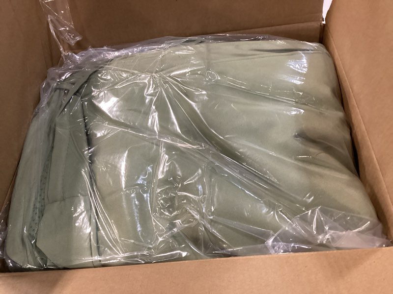 Condition photo showing Good Condition for thick outdoor back&seat cushion covers 22×24×4in 6pcs for patio furniture with zipper closure and handle, waterproof replacement slipcover for garden rattan chair sofa, light green light green 22×24×4in 12