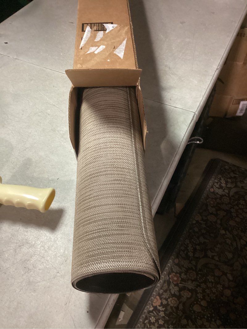 Condition photo showing item condition for Blvornl Office Chair Mat for Hardwood Floor, 36" x 48" Desk Chair Mat for Hard Wood and Tile Floor, Large Anti-Slip Hard Floor Protector Rolling Chair Mat, PVC Mat Desk Rug for Office Home, Dark Brown 36" x 48" Dark Brown