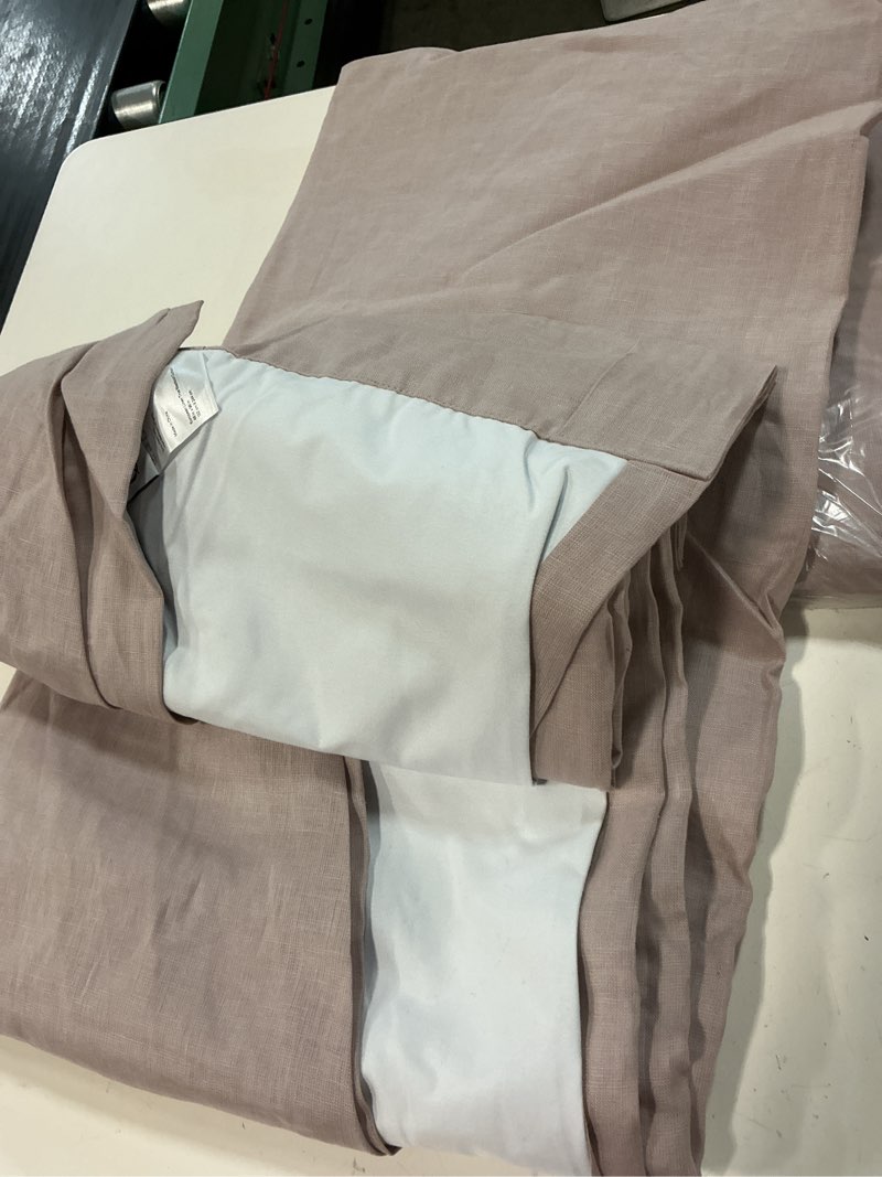 Condition photo showing Good Condition for european linen true blackout curtain, 48x96, rose quartz 1pcs