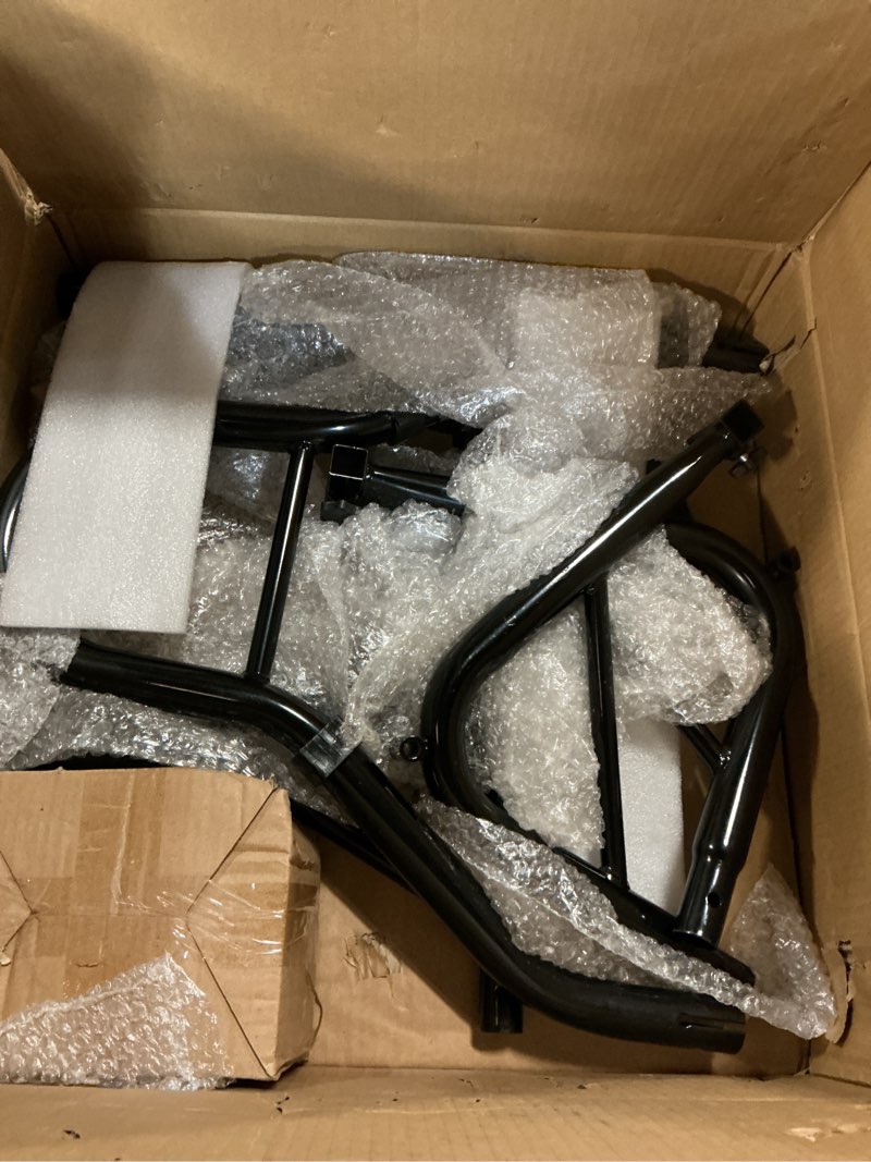 Condition photo showing Good Condition for VEVOR Motorcycle Stand Lift, 1100lbs Capacity Front Rear Combo Stand Lift, Front Wheel Dual-Fork Stand, Rear U+L Fork Swingarm Spool Stand, for Most Yamaha Honda Kawasaki Suzuki Motorcycles, Black Black 1100lbs