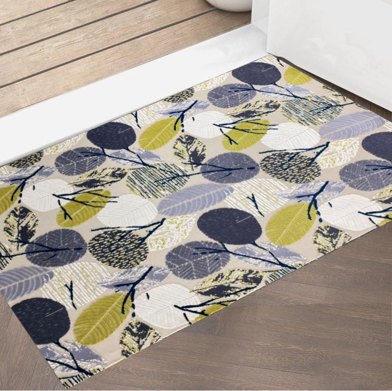 1/10 Inch Ultra Thin Door Mat Indoor,20x32,Non Slip Self Adhesive Backing,Resist Dirt Entrance Inside Front Door Rug, Washable,Low Profile Floor Doormats for Entry