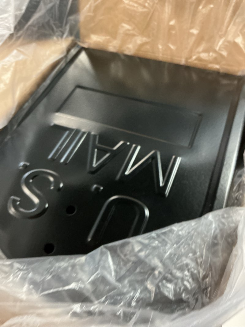 Condition photo showing Good Condition for Saillong Galvanized Steel Black Post Mount Mailbox - 5 Sets Reflective Mailbox Number Stickers