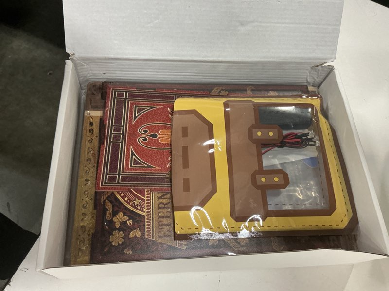 Condition photo showing Good Condition for cutefun book nook kit library, diy miniature booknook kit for adults, 3d wooden puzzle bookend bookshelf decor with led light & dust cover christmas crafts gifts for book lovers (eternal bookstore)