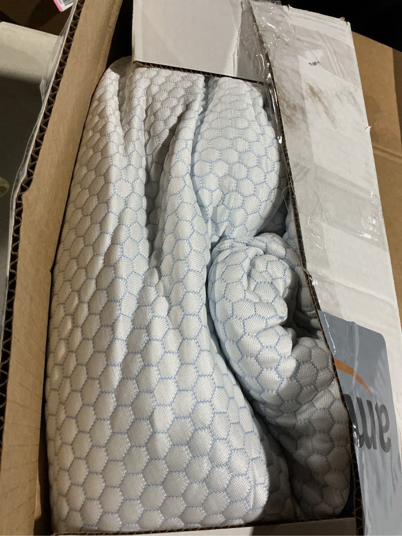 Condition photo showing As Is for nectar tri-comfort cooling pillow - adjustable firmness & support - cooling cover - pressure relief - helps reduce neck pain - premium memory foam & microfiber down alternative standard