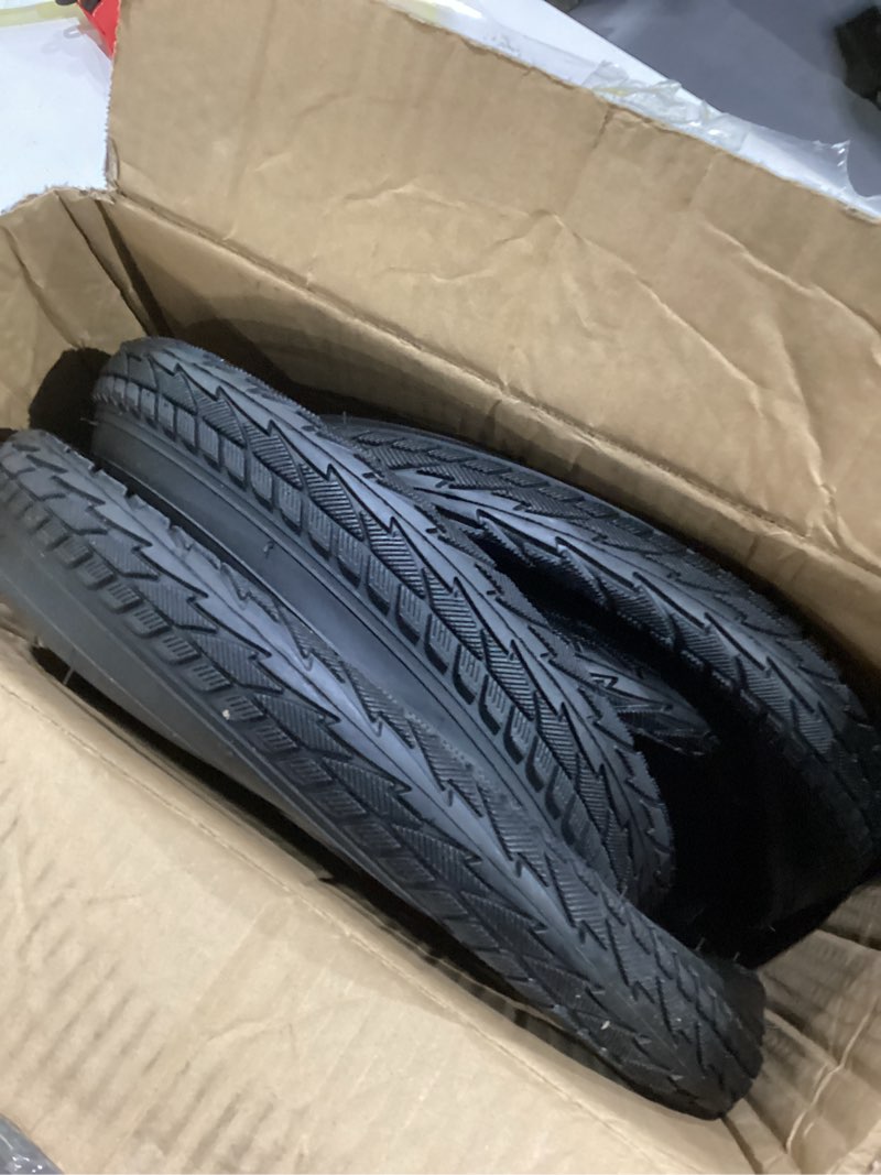 Condition photo showing New/Like New for SIMEIQI 2 Pack 20"/ 24" / 26"x1.75" Bike Tires and Inner Tubes 20"/24"/26“x1.5/1.75”/1.95“ with 32mm AV Valves Replacement Tire for Hybrid Road City Commuter Bicycles Urban 26x1.75 Black