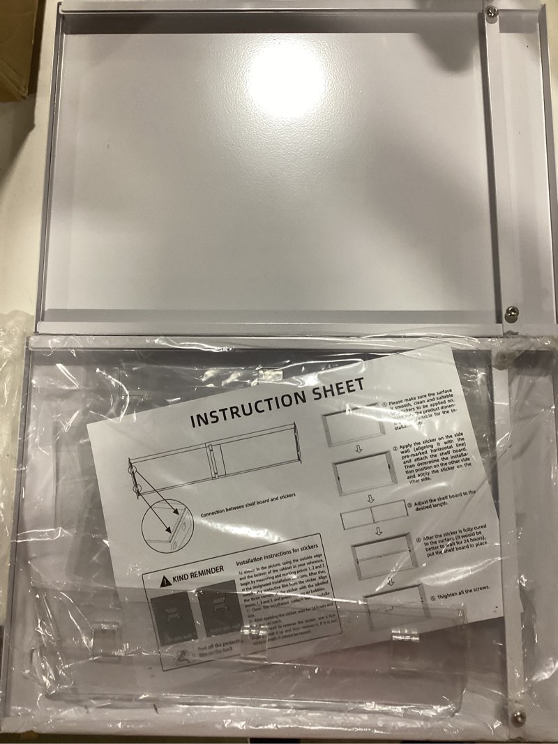 Condition photo showing Good Condition for 2Pack Expandable Closet Tension Shelves Organizers, Heavy-Duty Metal Tension Shelf, Adjustable Locker Shelf Cabinet for Closets Wardrobe Pantry Cupboard Kitchen Laundry 2Pack/Normal, Large, W11.8" x L(17 "~ 31.5")