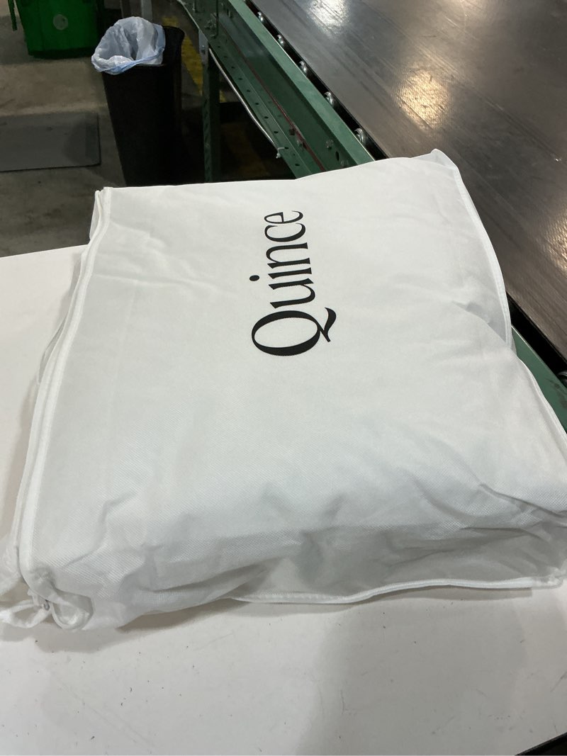 Condition photo showing As Is for premium down comforter, full/queen, down