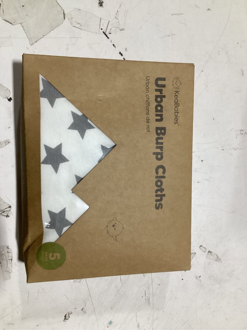 Condition photo showing New/Like New for organic burp cloths baby boy & girl - 5-pack super absorbent cotton burping cloths for babies, soft & plush newborn spit up rags, infant towels for milk spit up, unisex, large 21" x 10"(constellation)
