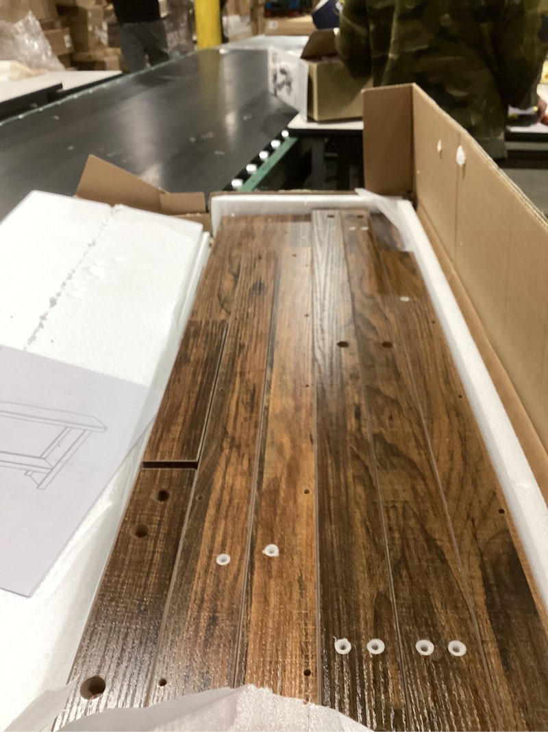Condition photo showing Good Condition for Farmhouse Wood Entryway Table Narrow Console Tables with Storage Behind The Couch Sofa, Entrance Side Table for Hallway, Living Room, Foyer, Rustic Brown