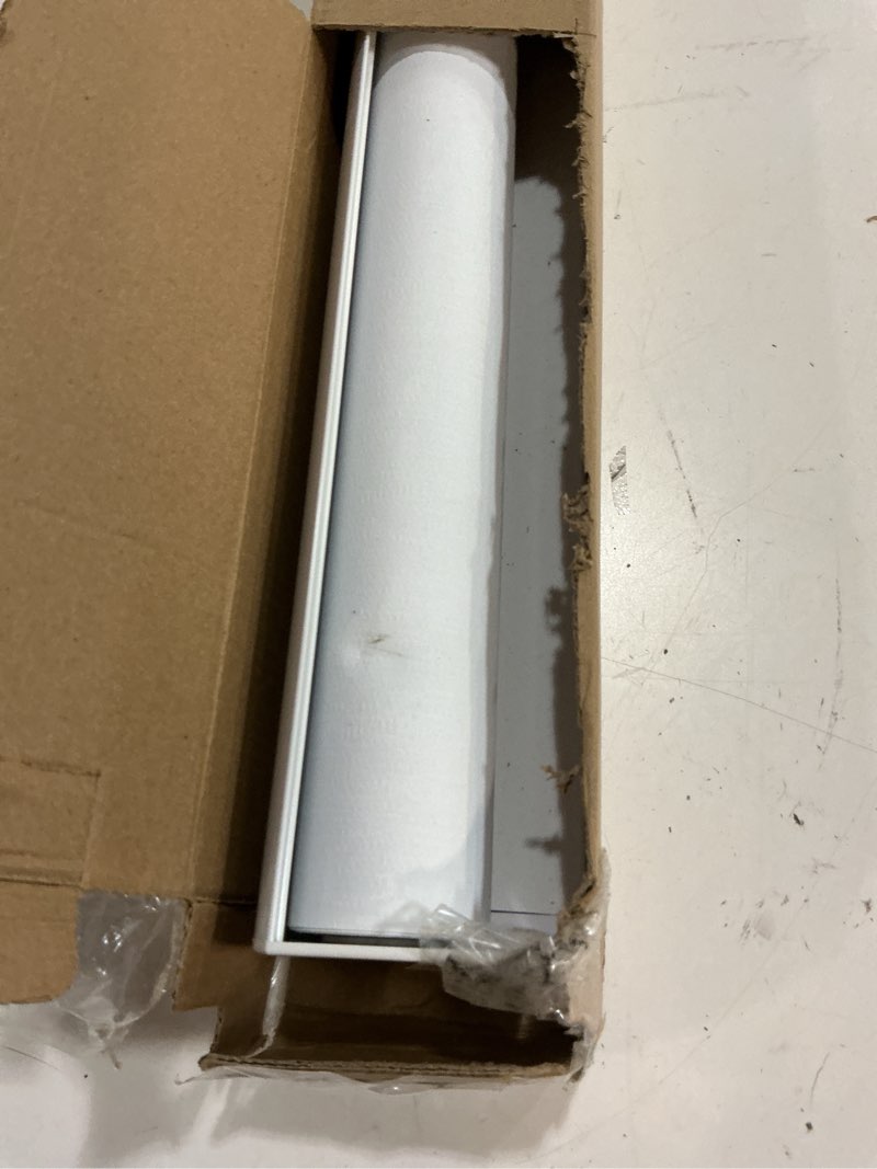Condition photo showing As Is for chrisdowa cordless blackout roller shades for windows, striped free-stop window blinds with privacy, thermal insulated window shades for home, office and door. white, 31" w x 72" h 31"w x 72"h white