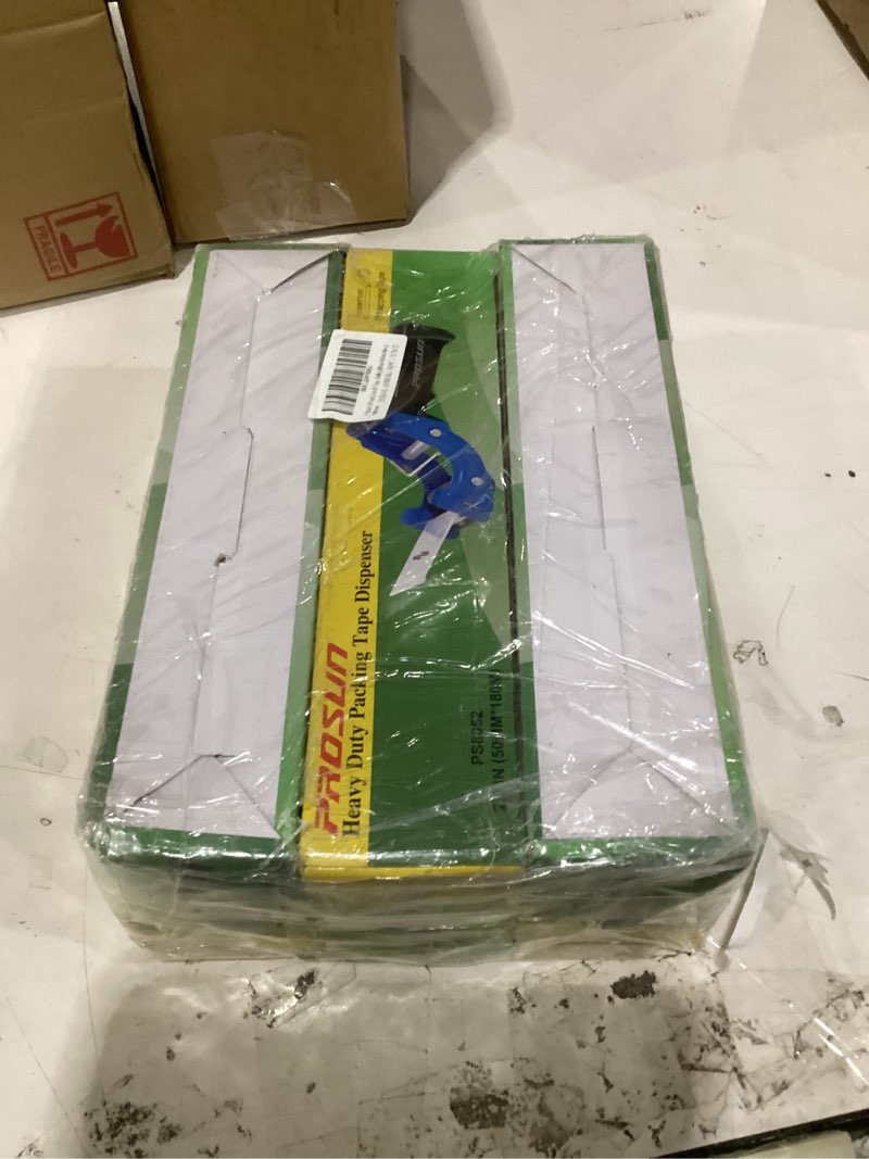 Condition photo showing New/Like New for 3 pack 2 inch tape gun for packing boxes packaging tape dispenser with quick load for packaging and box sealing industrial durability (blue white red)