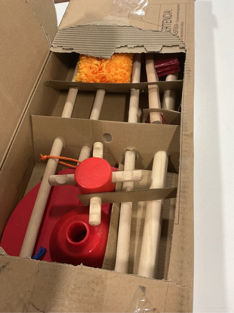 Condition photo showing Good Condition for Melissa & Doug Let's Play House Dust! Sweep! Mop! 6 Piece Pretend Play Set - Toddler Toy Cleaning Set, Pretend Home Cleaning Play Set, Kids Broom And Mop Set For Ages 3+