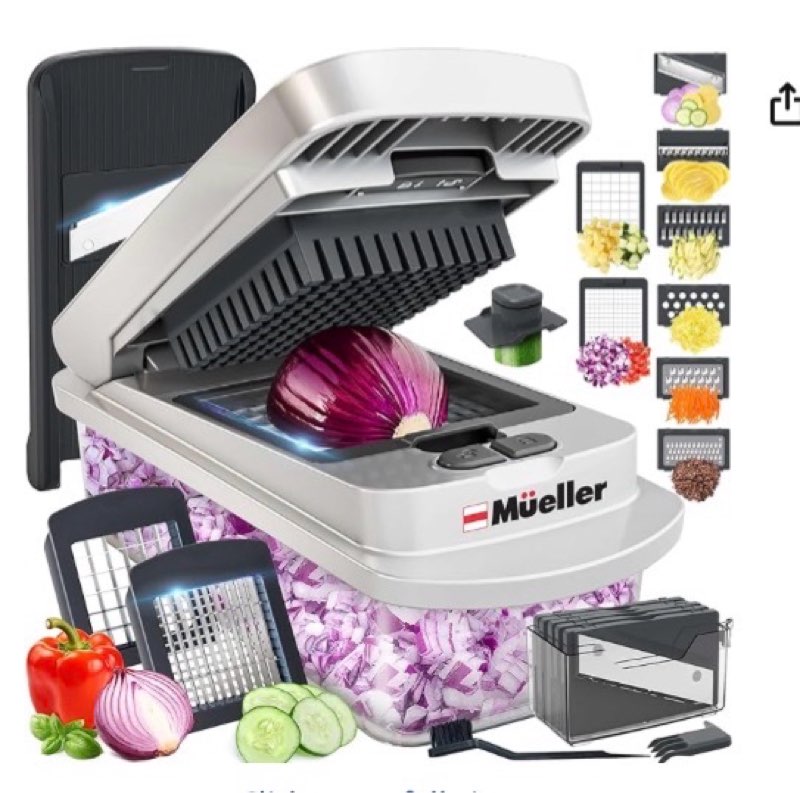 Mueller The Real Original Pro Chopper since 2013 Vegetable Chopper Mandoline Slicer, 8 Blade Food Veggie Chopper Onion Vegetable Cutter with Container, Kitchen Gadgets & Essentials, (10 in 1)