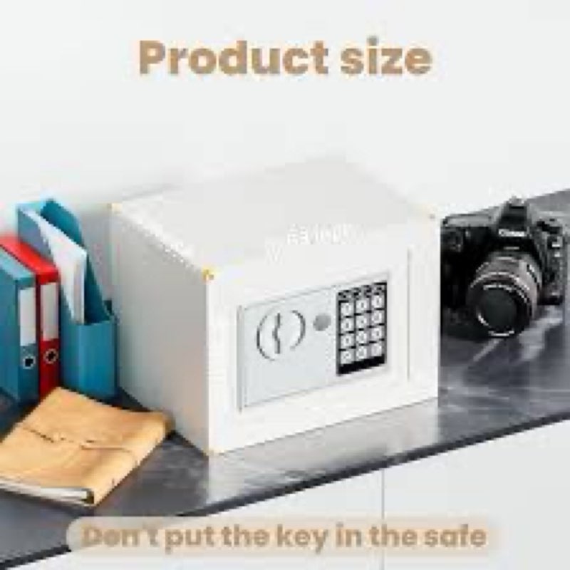 Grimtron Small Safe - (0.80 cu.ft.) Mini Money Box with Combination Lock for Kids, Medicine Box for 