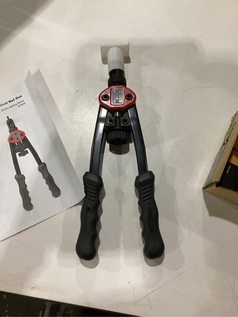 Condition photo showing Good Condition for corwin 60611 simple-stroke setting rivet nut tool kit, 12 inch mid-size complete set with 11 accessories, 100 rivet nuts,