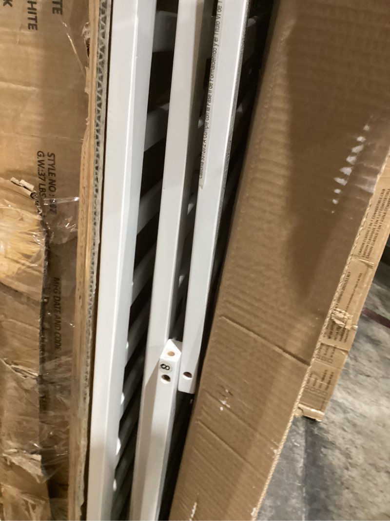 Condition photo showing Good Condition for dream on me synergy 5-in-1 convertible full-size baby crib with toddler, day & full bed conversion in white, greenguard gold & bsa, 3 mattress heights, sustainable pinewood white synergy