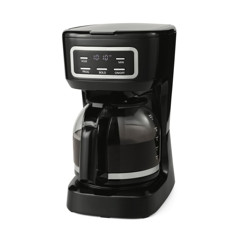  mainstays cm1449-ul black 12-cup programmable drip coffee maker