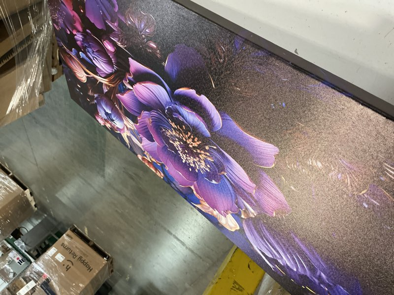 Condition photo showing Good Condition for tutubeer 1 panel purple canvas art purple wall art abstract flower picture plum color flowers pictures print on canvas stretched and framed for wall decor living room bedroom decor 20x40 inch 40\"l x 20\"w purple flower 4
