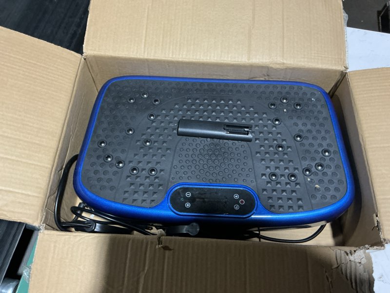 Condition photo showing Good Condition for SoftGym Vibration Plate Exercise Machine for Lymphatic Drainage,Power Vibrate Stand Shake Board 450 Lbs Capacity Whole Body Workout Waver with Fitness Resistance Bands Weight Loss Gifts for Women Men Slim- Black