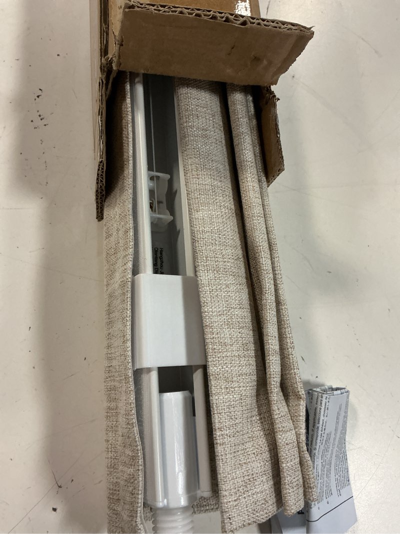 Condition photo showing Good Condition for lazblinds no tools no drill cordless roman shades for windows, blackout thermal insulated uv blocking window blinds, room darkening fabric blinds for indoor windows, 31'' w x 64'' h, beige blackout - beige 31" w × 64" h