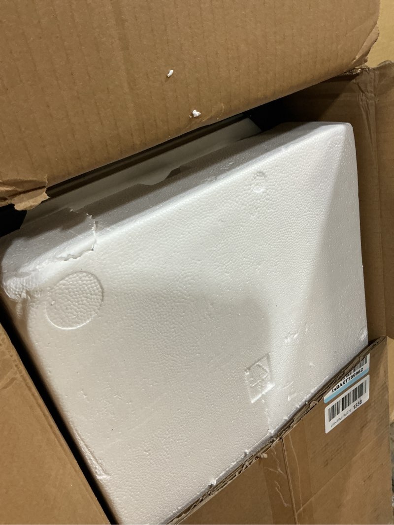 Condition photo showing Good Condition for Sweetcrispy Electric Standing Desk Adjustable Height, 40x24 Inch Sit Stand Up Home Office Desks Computer Workstation PC Work Table with 3 Memory Preset Splice Wood Board Metal Frame, White White 40x24 inch