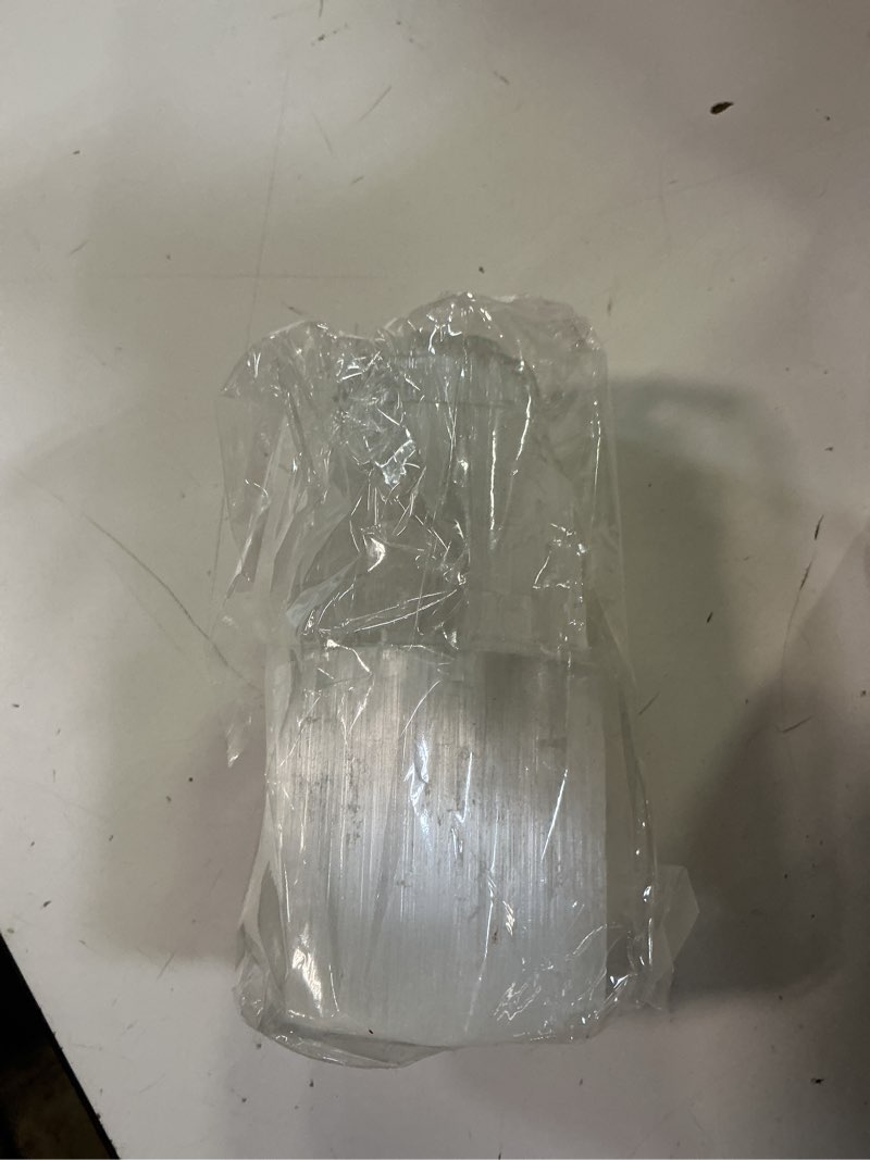Condition photo showing As Is for himalayan glow selenite crystal lamp 20cm large, hand curved crystal lamp with (etl certified) wooden base & usb charging cable for home décor - white selenite crystal lamp - 20cm