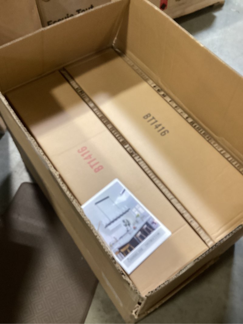 Condition photo showing Good Condition for modern black linear farmhouse chandelier, 54 inch large rectangle kitchen island high ceilings light fixture with glass shade, over table dining room pendant lighting, 16 lights