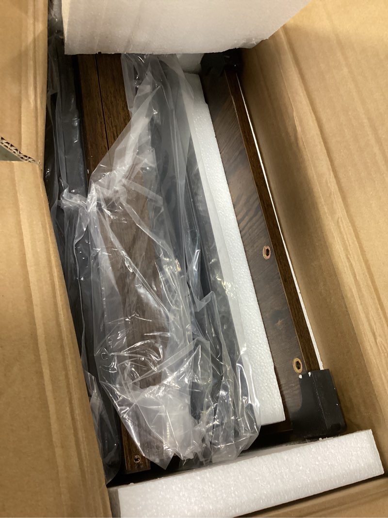 Condition photo showing Good Condition for Baker Rack with Power Outlet - Microwave Stand with Storage, Large Coffee Bar Station with 14 Hooks, Metal Kitchen Shelf Rack for Spices, Pots (Rustic Brown) | with Power Outlet, with Storage, with 14 Hooks, for Spices, for Pots