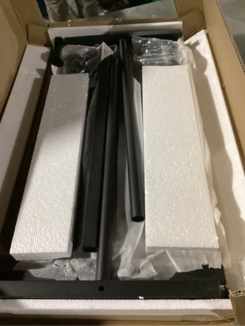 Condition photo showing As Is for Standing Desk Adjustable Height, Mobile Stand Up Desks with Wheels Small Computer Desks Rolling Desk, Portable Laptop Desks Rustic Standing Table Sit Stand Home Office Desks 16"x31.5" Height 27"-43.5"