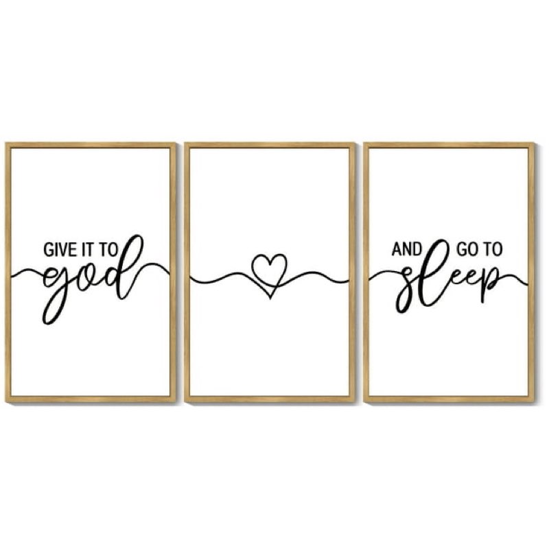  Set of 3 Framed Swert (16\"x24\", Natural)