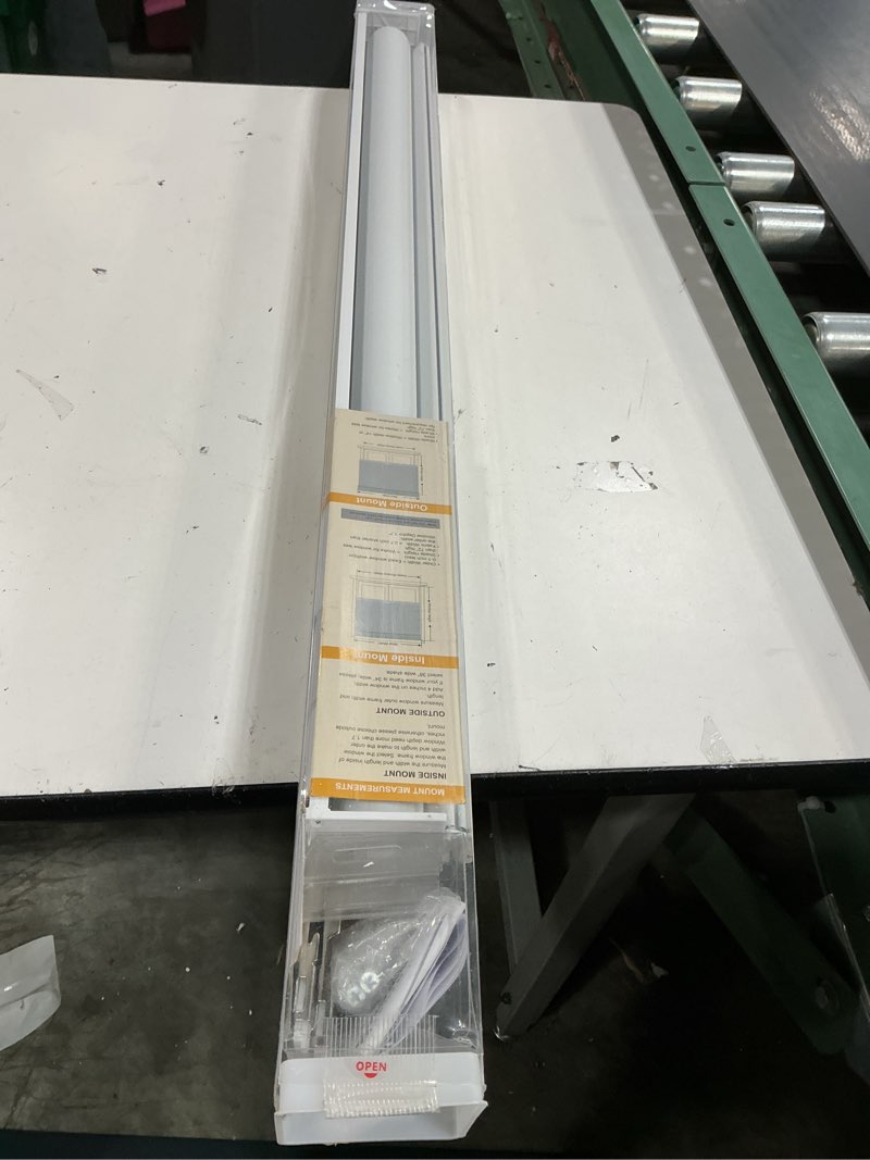 Condition photo showing Good Condition for persilux blackout roller blinds for windows, cordless roller shades with valance, thermal insulated fabric window blinds, uv protection shades for home and bedroom (white,32.5" w x 72" h) 32.5"w x 72"h white