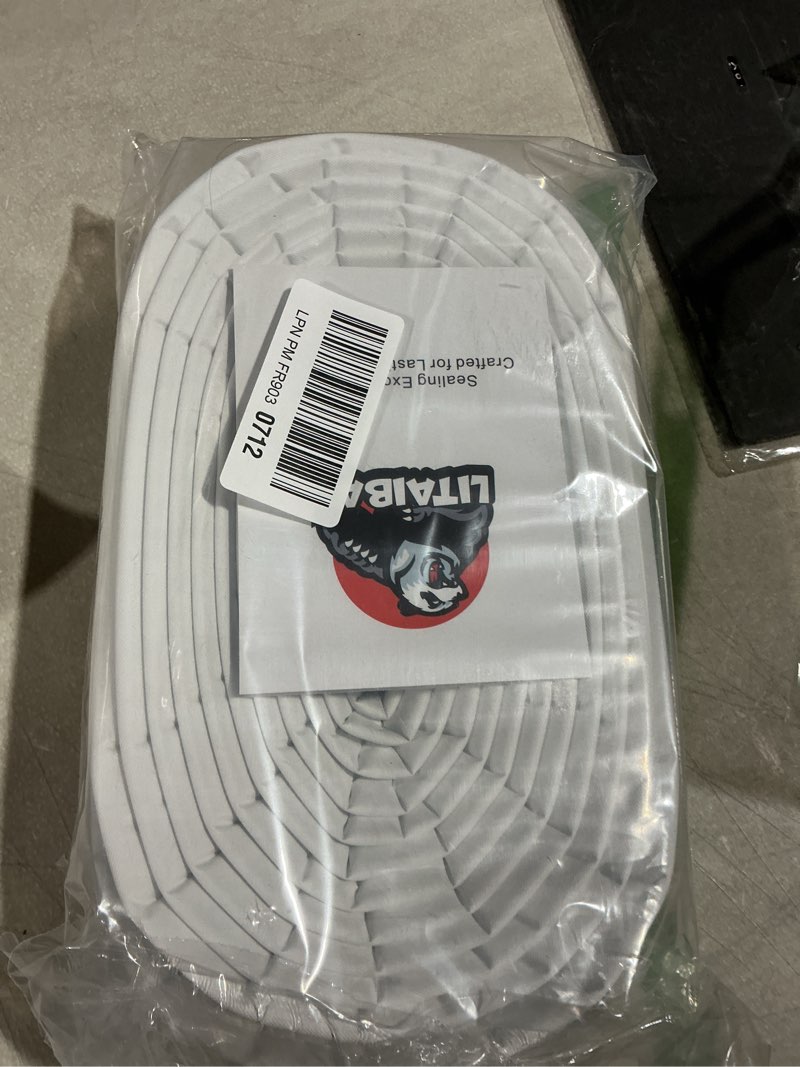 Condition photo showing Good Condition for 40FT Extra Long Kerf Weather Stripping Door Seal for Large Gaps and Easy Installation (White) 40 Feet White