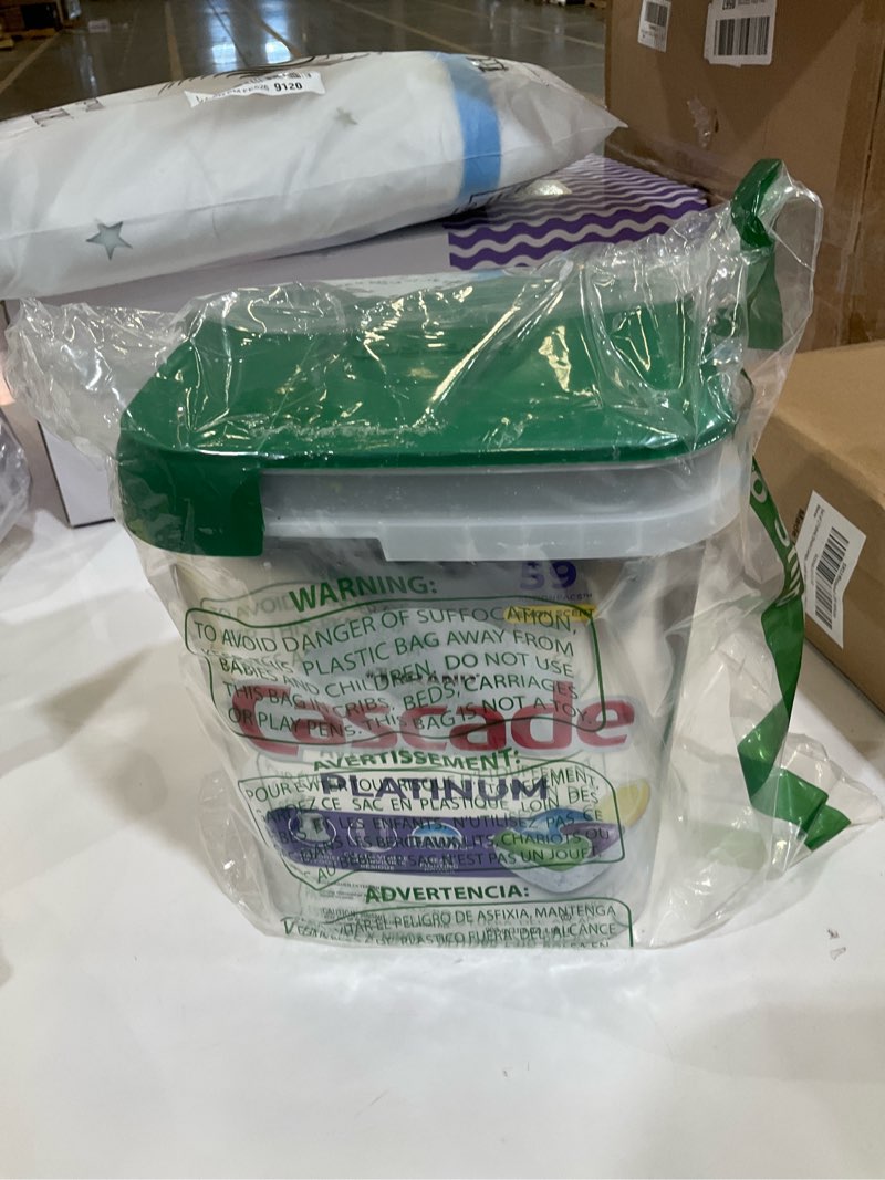 Condition photo showing As Is for Cascade Platinum Dishwasher Pods, Dishwasher Detergent, Dish Detergent Soap, Lemon, 59 Count 59 Count (Pack of 1)