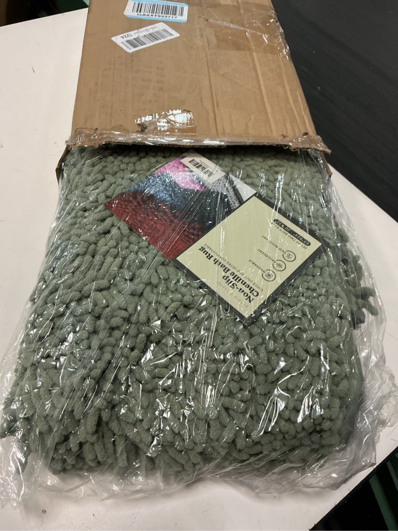 Condition photo showing Good Condition for hearth & harbor bathroom rugs, chenille bath mat - machine washable bath mats for bathroom non-slip backing rubber, quick dry bathroom mat sage 17 x 24 + 20 x 32